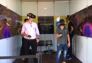 Experiência de realidade virtual na Expodireto Cotrijal