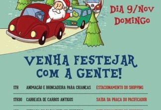 Caxias Shopping promove festa para receber Papai Noel