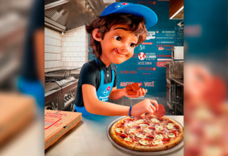 CB monta sua pizza para mostrar funcionalidade da Domino's