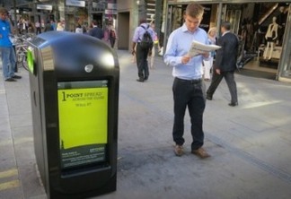 Lixeiras em Londres rastreiam celulares