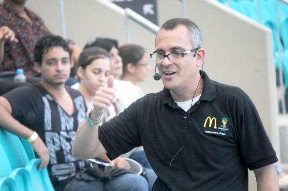 Claudio Moura em treinamento realizado na Arena Fonte Nova, em Salvador.