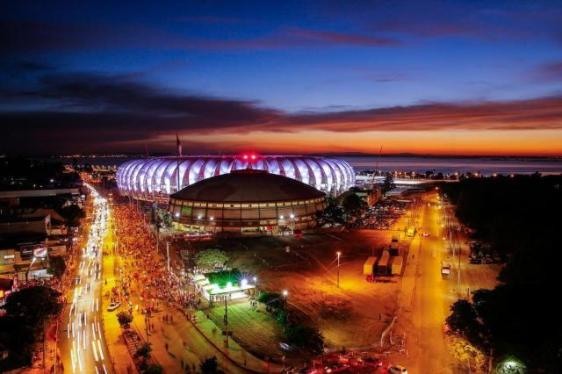 O estádio Beira-Rio irá receber cinco jogos da Copa do Mundo.