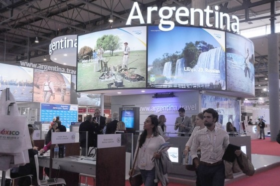 Estande da Argentina na EIBTM em 2014.