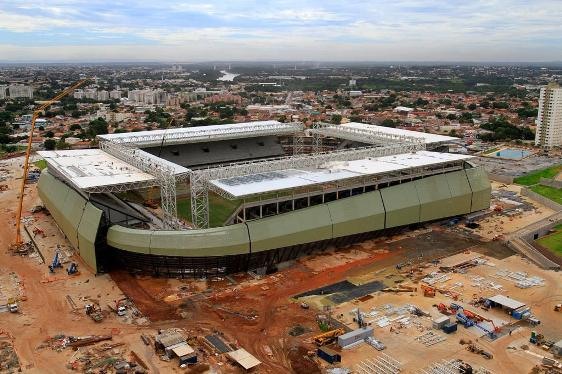 A Arena Pantanal receberá quatro jogos da primeira fase da Copa do Mundo de 14.