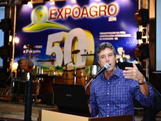 Prefeito de Dourados Murilo Zauith na abertura da Expoagro.