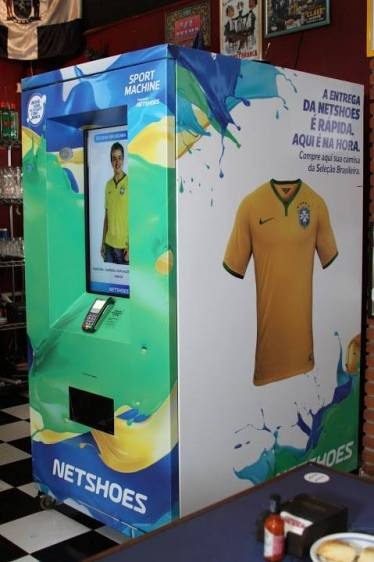 As vending machine da Netshoes estão instaladas na cidade de São Paulo.