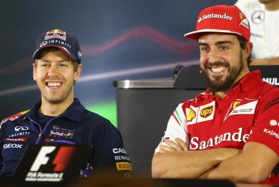 Sebastian Vettel e Fernando Alonso.