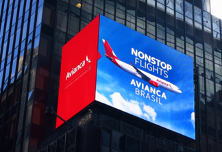 Avianca Brasil estampa paineis luminosos da Times Square