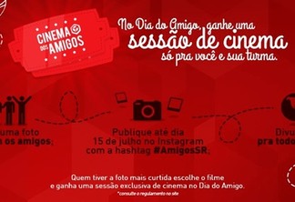 Dia do Amigo tem sala de cinema especial em Recife