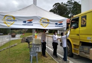 Copagaz distribui 6 toneladas de refeições a caminhoneiros