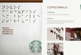Starbucks oferecerá cardápio em Braile e letras grandes