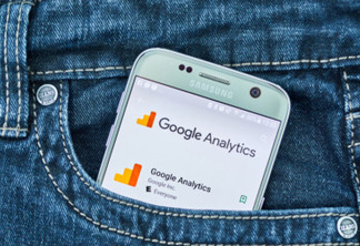 MONTREAL, CANADA – OCTOBER 2, 2017: Google Analytics android app on S7. Google Analytics is a freemium web analytics service offered by Google that tracks and reports website traffic.