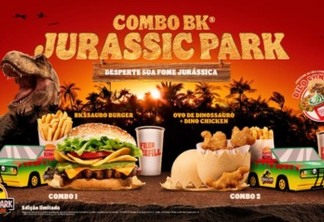 Burger King lança combos especiais para 30 anos de Jurassic Park