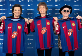 Spotify estampa os Rolling Stones na camisa do FC Barcelona