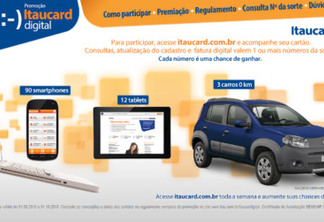 Itaucard Digital sorteia prêmios para clientes 