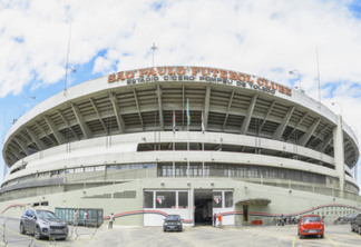Sao Paulo SP, Brazil – March 04, 2019: Cicero Pompeu de Toledo stadium, also known as Estadio Morumbi. The official headquarters of Sao Paulo Futebol Clube, a brazilian soccer team.