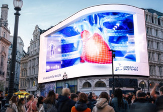 A Dassault Systèmes lançou uma campanha de mídia digital out-of-home (OOH) convidando três milhões de pessoas em Londres para ver e entender como os mundos virtuais estão impactando a vida real em áreas como saúde, cidades e manufatura.