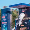 Clear participou com chuveirão de espuma em jogos universitários