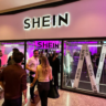 Fachada da pop-up da Shein no Shopping Estação, em Curitiba